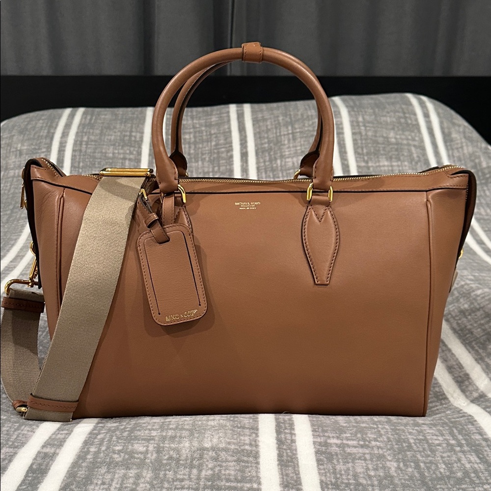 Michael Kors Collection 007 Brown Leather Duffle/Overnight